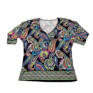 TRINA TURK paisley print blouse